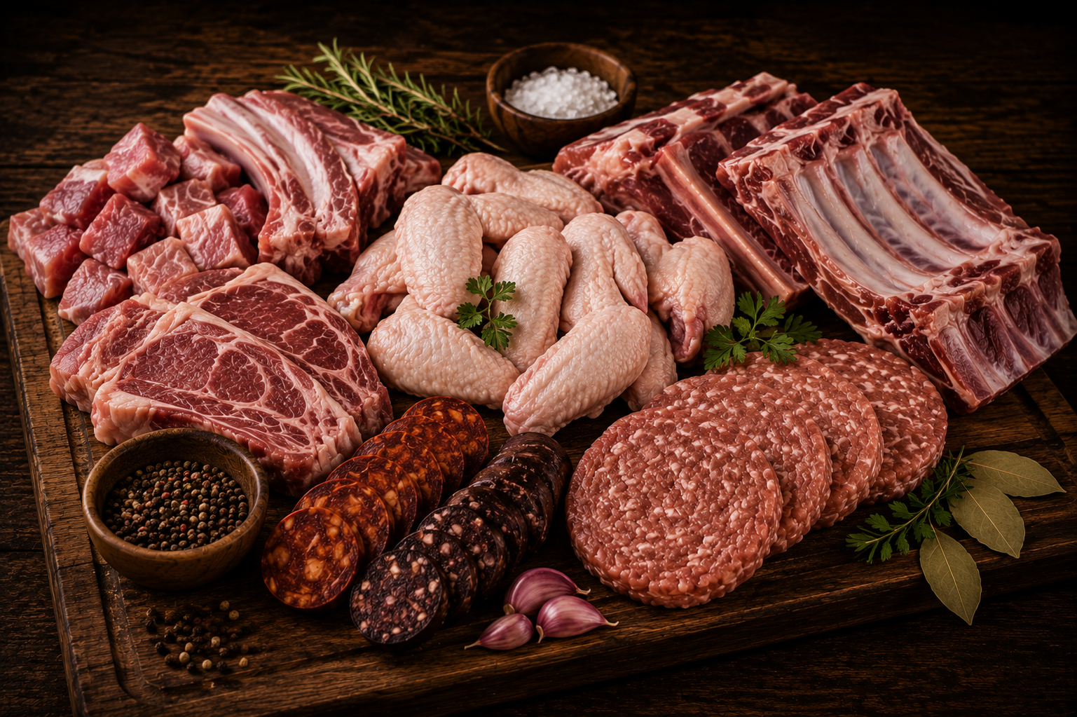 Carne preparada para barbacoa